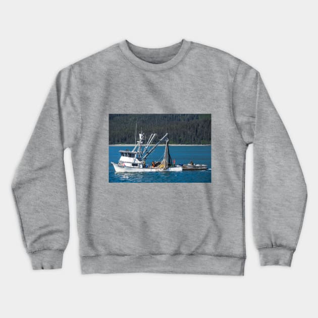 USA. Alaska. Catching Fish is a Hard Labor. Crewneck Sweatshirt by vadim19